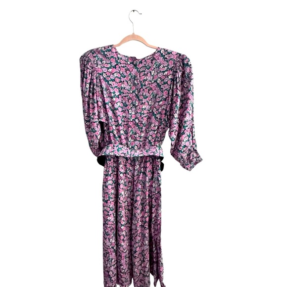 E.D. Michaels Vintage Floral Midi Dress Romantic Cottagecore Prairie Retro - Picture 3 of 12